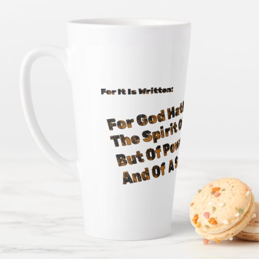 神は私たち与えに恐怖の精神を持たない カフェラテマグ (インサイチュ)