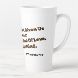 神は私たち与えに恐怖の精神を持たない カフェラテマグ