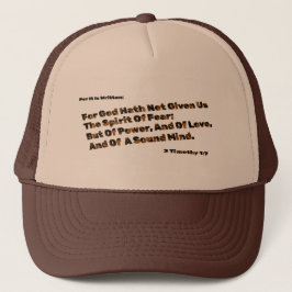 神は私たち与えに恐怖の精神を持たない キャップ