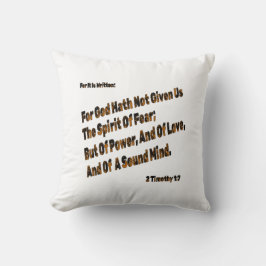 神は私たち与えに恐怖の精神を持たない クッション