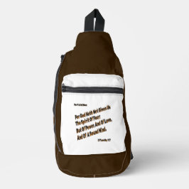 神は私たち与えに恐怖の精神を持たない スリングバッグ