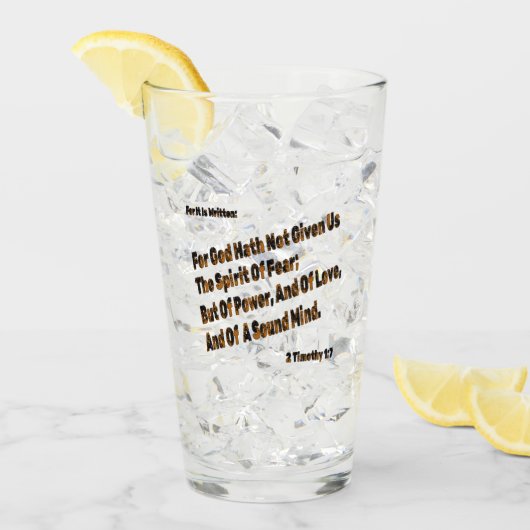 神は私たち与えに恐怖の精神を持たない タンブラーグラス (アイス正面)