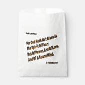 神は私たち与えに恐怖の精神を持たない フェイバーバッグ (正面)