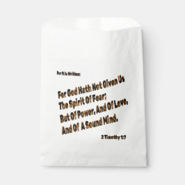 神は私たち与えに恐怖の精神を持たない フェイバーバッグ