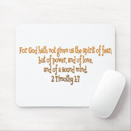 神は私たち与えに恐怖の精神を持たない マウスパッド
