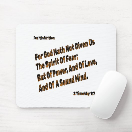 神は私たち与えに恐怖の精神を持たない マウスパッド (マウス)