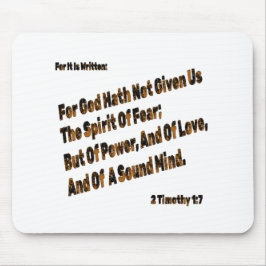 神は私たち与えに恐怖の精神を持たない マウスパッド