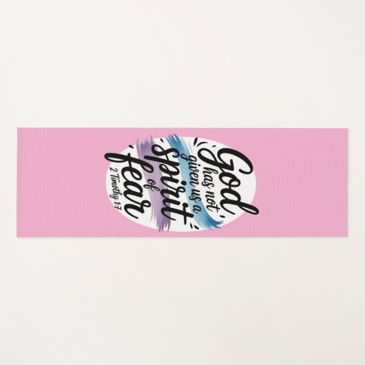 神は私たち与えに恐怖の精神を持たぬ ヨガマット (正面(横))