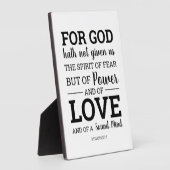 神は私たち与えに恐怖の精神を持ちない聖なる書物、 経典 フォトプラーク (側面)