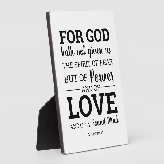 神は私たち与えに恐怖の精神を持ちない聖なる書物、 経典 フォトプラーク (側面)