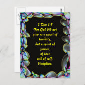 神は私たち与えに臆病の精神を持たなかった ポストカード (正面/裏面)