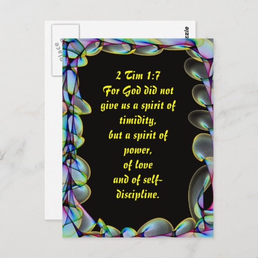 神は私たち与えに臆病の精神を持たなかった ポストカード (正面/裏面)