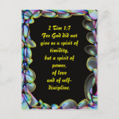 神は私たち与えに臆病の精神を持たなかった ポストカード (正面)