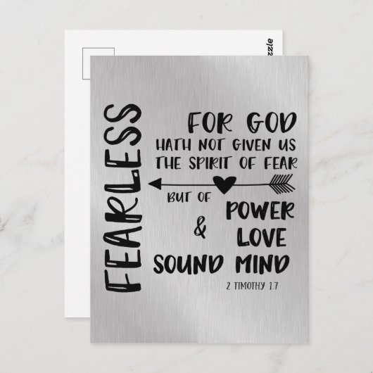 神は私たち与えの恐怖の精神を持っていない聖なる書物、 経典 ポストカード (正面/裏面)