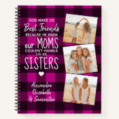 神は私たち友最高の達をピンクバッファロープライド写真にした ノートブック (正面)