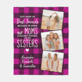 神は私たち友最高の達をピンクバッファロープライド写真にした フリースブランケット (正面)