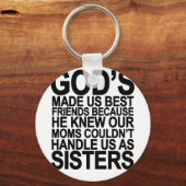 神は私たち最高のを友人にしたから…PNG キーホルダー (正面)