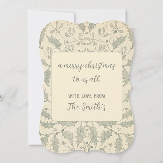 神は私たち皆を祝福するディケンクリスマスカロルカード (裏面)