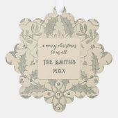 神は私たち皆を祝福するディケンクリスマスカロル オーナメントカード (裏面)