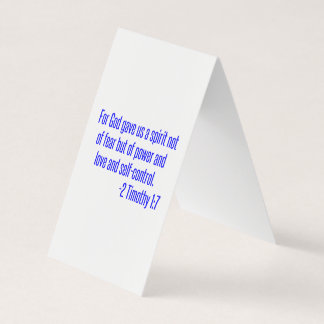 神は私た与えちを恐れではなく権力の精神として 名刺