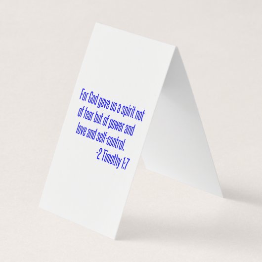 神は私た与えちを恐れではなく権力の精神として 名刺 (正面)