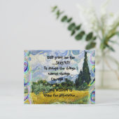 神は私にカラフルの風景の静穏を与える ポストカード (スタンド正面)