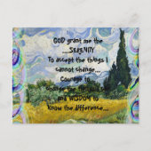 神は私にカラフルの風景の静穏を与える ポストカード (正面)