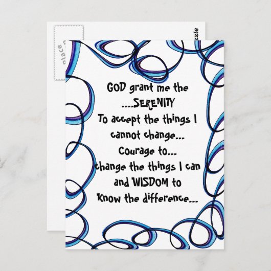 神は私にカラフルポストカードのセレニティを許可 ポストカード (正面/裏面)