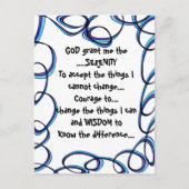 神は私にカラフルポストカードのセレニティを許可 ポストカード (正面)