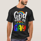 神は私にゲイLGBT LGBTQプライドクリスチャンゲイ Tシャツ (正面)