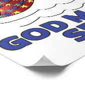 神は私に特別な自閉症の魚のシンボルを作った ポスター (角)