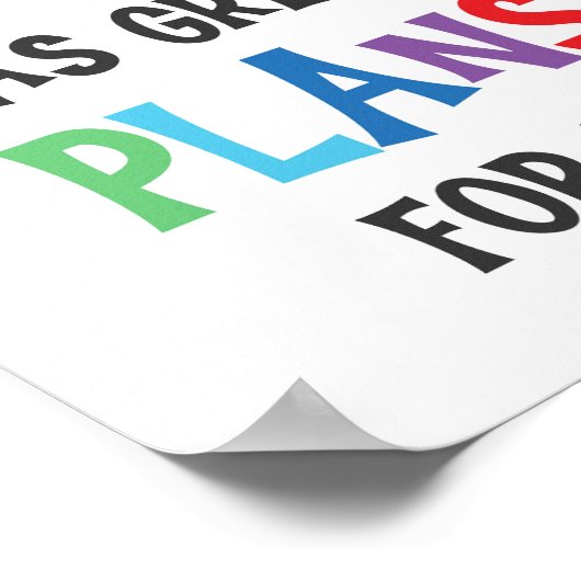 神は私に素晴らしの計画を持っているキッズキリシタン芸術 ポスター (角)