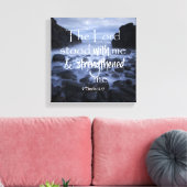 神は私に聖書の聖句を強化した キャンバスプリント (インサイチュ (リビング))