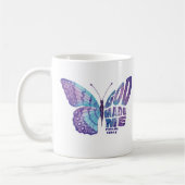 神は私に詩篇を作った139:14女と女の子クリスチャン コーヒーマグカップ (左)