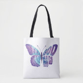 神は私に詩篇を作った139:14女と女の子クリスチャン トートバッグ (正面)