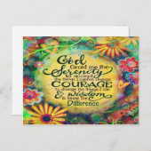 "神は私に静けさを与える"インスピリチュアル ポストカード (正面/裏面)