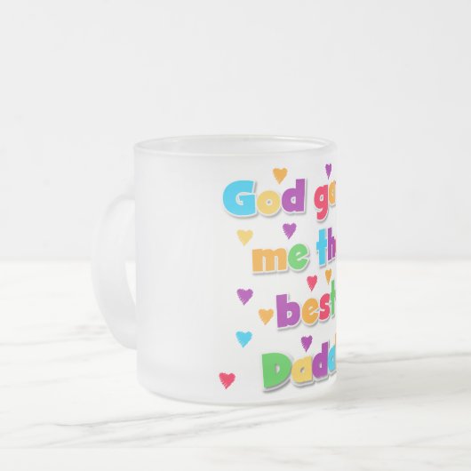 神は私にDadaの最も最高のなTシャツおよびギフトを与えました フロストグラスマグカップ (正面左)