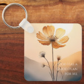 神は私のために良い計画を持っているキーチェーン キーホルダー (正面)