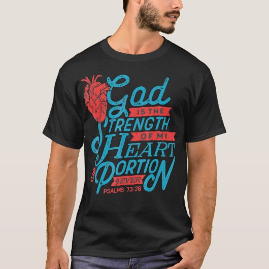 神は私のキリスト教のTシャツのハートである Tシャツ (正面)