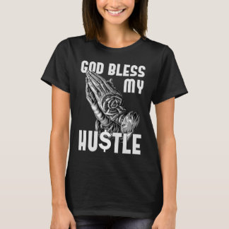 神は私のハッスル・イエス・クリスチャンを祝福する Tシャツ