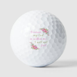 「神は私の内にあるので、私は失敗しない」 ゴルフボール