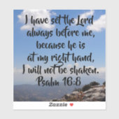 神は私の前にある詩篇6:8大きな聖書の聖句 シール (シート)