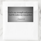 神は私の力であり、力である聖書の引用文 長方形シール (バッグ)