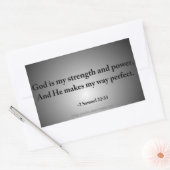 神は私の力であり、力である聖書の引用文 長方形シール (封筒)