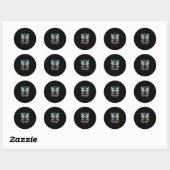 神は私の力 トンボ クロス フラワー柄 Tシャツ ラウンドシール (シート)