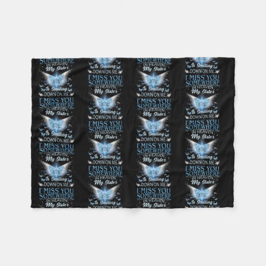 神は私の妹を天使とした天国 フリースブランケット (正面(横))