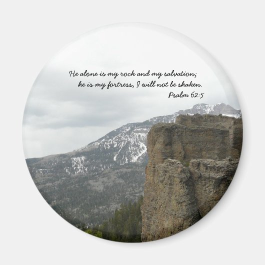 神は私の岩であり救い マグネット (正面)