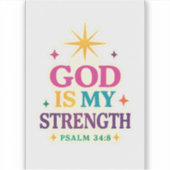 神は私の強みである – FaithFuel Power Sticker for E シール (正面)