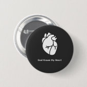 神は私の心を知っておられる キリスト教Tシャツ 缶バッジ (正面&裏面)