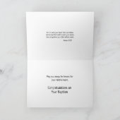 神は私の心を見て― 愛してくださった― 私は決して離れたくない。 大人の洗礼カード カード (内部)